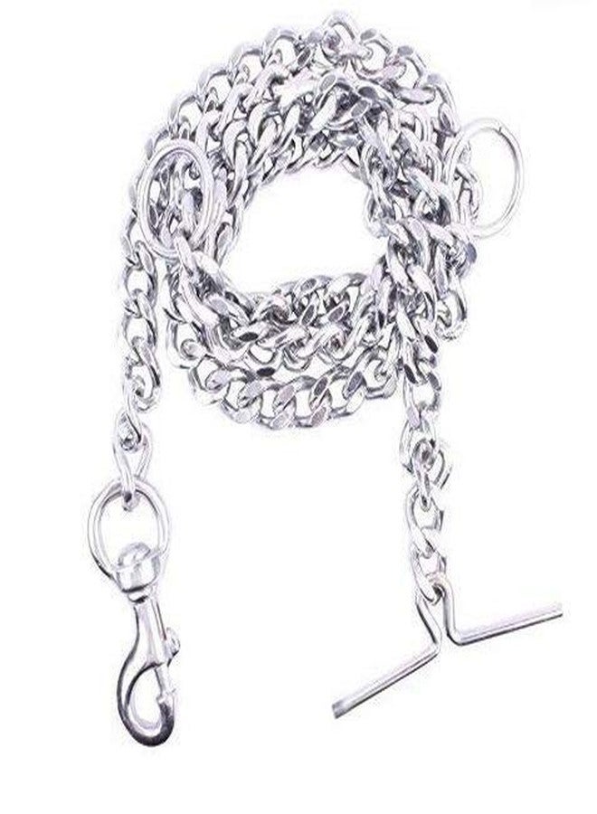 Pet Believe Heavy Quality Dog Chain for Heavy Weight Dogs (Steel) 160 cm Dog Chain Leash (Silver) - Image 1